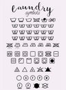 Laundry symbols and icons set vector Royalty Free Stock Photo