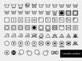 Laundry Symbols. Set of icons for washing Royalty Free Stock Photo