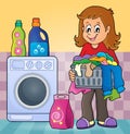 Laundry theme image 2 Royalty Free Stock Photo