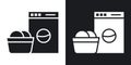 Laundry thin line vector icon set Royalty Free Stock Photo