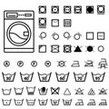 Laundry Vector Icons set, full collection