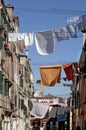 Laundry in Venice, Italy. Royalty Free Stock Photo