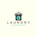 laundry vintage logo icon template design vector illustration