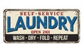 Laundry vintage metal sign Royalty Free Stock Photo
