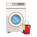 Laundry wash and cleaning icons