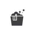 Laundry washbowl with foam vector icon Royalty Free Stock Photo