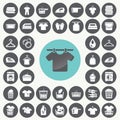 Laundry And Washing icons set.