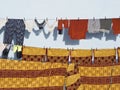 Laundry on a washing line in Morocco Royalty Free Stock Photo