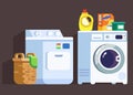 Laundry Washing Machines and Cleaners Icon Set