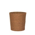 Laundry wooden basket on white background