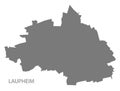 Laupheim German city map grey illustration silhouette shape Royalty Free Stock Photo