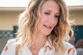 Laura Dern signing autographs on the Promenade des Planches during the 43rd Deauville American Film festival, on August 2, 2017