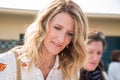 Laura Dern signing autographs on the Promenade des Planches during the 43rd Deauville American Film festival, on August 2, 2017 Royalty Free Stock Photo