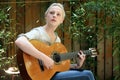 Laura Marling performing at a private session in New York Royalty Free Stock Photo
