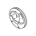 laurasia earth continent map isometric icon vector illustration