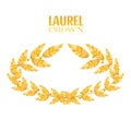 Laurel Crown. Greek Wreath With Golden Leaves. Vector Illustration Royalty Free Stock Photo