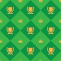 Laurel And Crown Seamless Pattern