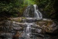 Laurel Falls - a waterfall in Great Smoky Mountains National Park Royalty Free Stock Photo