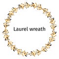 Laurel golden wreath of the winner