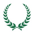 Laurel wreath icon. Emblem made of laurel branches