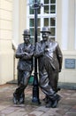 Laurel and Hardy statue Graham Ibbeson Ulverston Royalty Free Stock Photo