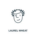 Laurel Wheat icon from success collection. Simple line element Laurel Wheat symbol for templates, web design and infographics