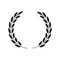 laurel wheat wreath logo icon. Simple illustration of laurel wheat wreath logo vector