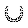 laurel wreath ancient rome glyph icon vector illustration Royalty Free Stock Photo