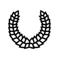 laurel wreath ancient rome line icon vector illustration Royalty Free Stock Photo