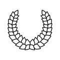 laurel wreath ancient rome line icon vector illustration Royalty Free Stock Photo