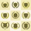 Laurel Wreath Badges Vector. Template for Awards, Quality Mark, Diplomas and Certificates.