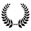 Laurel wreath black silhouette