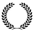 Laurel wreath with detailed branches, vector Royalty Free Stock Photo