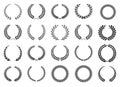 Laurel wreath collection Royalty Free Stock Photo