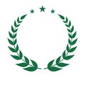 Laurel wreath icon. Emblem made of laurel branches