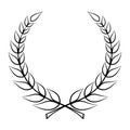 Laurel wreath icon. Emblem made of laurel branches