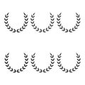 Laurel wreath icon set. Royalty Free Stock Photo