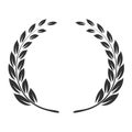 Laurel wreath icon, triumph and success emblem