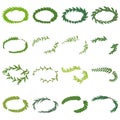 Laurel wreath icons set, isometric style Royalty Free Stock Photo