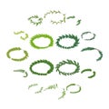 Laurel wreath icons set, isometric style Royalty Free Stock Photo