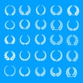 Laurel wreath icons set, simple style Royalty Free Stock Photo