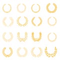 Laurel wreath icons set Royalty Free Stock Photo