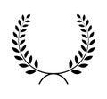 Laurel Wreath Isolated Victory Symbol Vector Icon Illustration