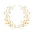 Laurel Wreath Leaves Composition Royalty Free Stock Photo