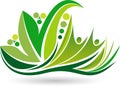 Ecology meditating logo Royalty Free Stock Photo