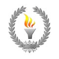 Laurel wreath olympic flame