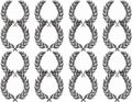 Laurel Wreath Pattern - Elegant Design Royalty Free Stock Photo