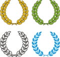 Laurel wreath set. Symbol of triumph Royalty Free Stock Photo