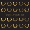 laurel wreath set. Vector illustration decorative design Royalty Free Stock Photo