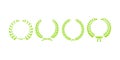 Laurel wreath silhouette vector collection. circular vintage laurel wreaths. Can be used as design elements